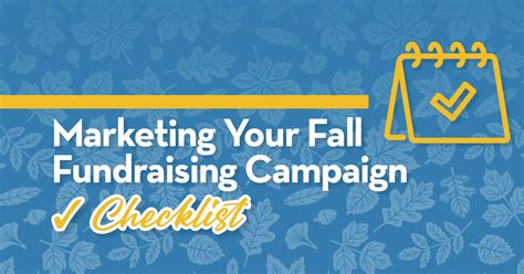 Marketing Your Fall Fundraising Campaign Checklist - OneCause