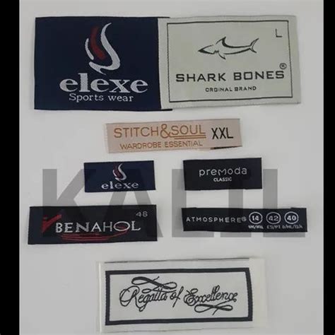 White Woven Custom Name Labels For Garments Packaging Type Packet At