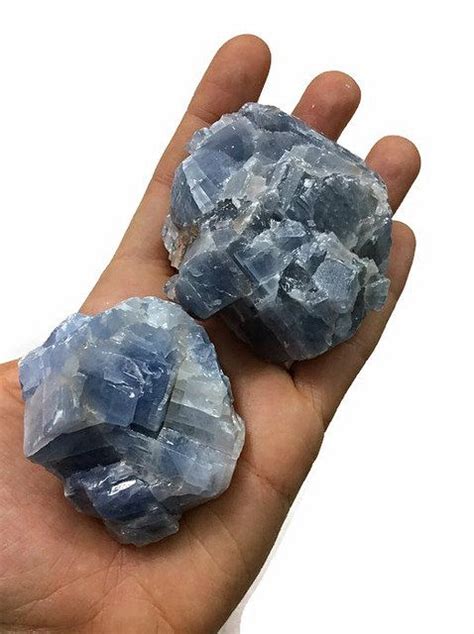 Blue Calcite Raw Calcite Chunk Rough Calcite Crystal Throat Chakra