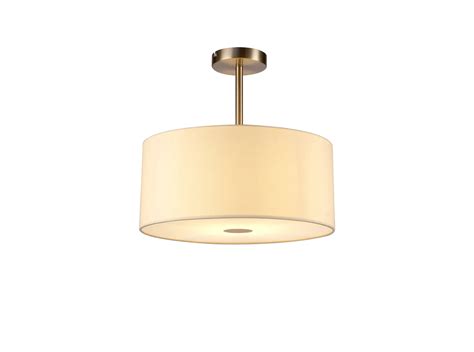 DK0255 Baymont SN IV Deco Baymont 40cm Semi Flush 1 Light Satin Nickel