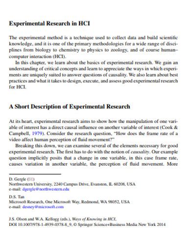 Experimental Research Examples Format How To Start Pdf