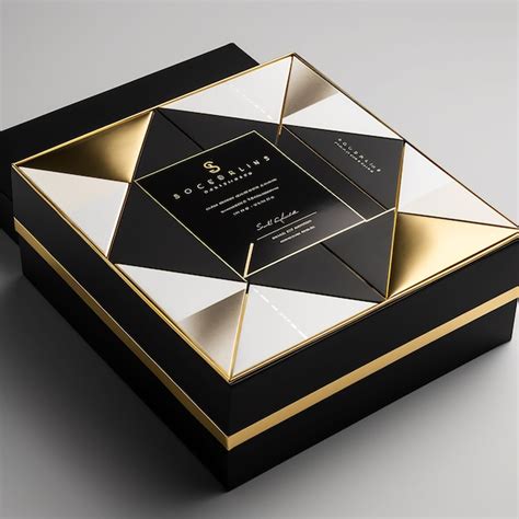 A Black And Gold Box With The Word Esk On It Premium Ai