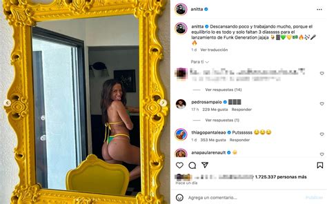 Anitta Y Su Aplaudido Posado Con Este Mini Bikini Patriota Foto De