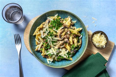 Penne Au B Uf Hach Champignons Recette Hellofresh