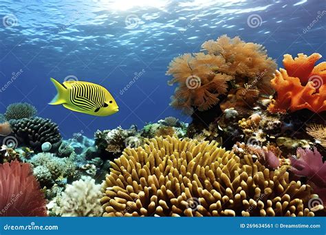 Coral Is Formed By Colonies Of Coral Polyps Stock Illustration