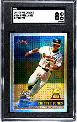 1996 TOPPS CHROME 52 CHIPPER JONES REFRACTOR SGC 8 825864 EBay