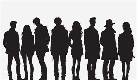 Young People Silhouette Vector Art, Icons, and Graphics for Free Download