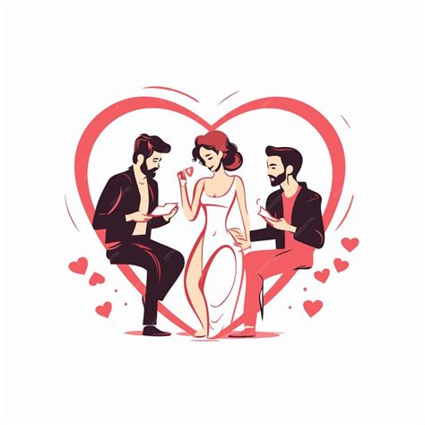 Premium Vector Romantic Couple In Love Man And Woman In Love Vector