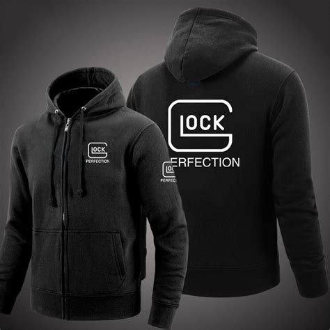 Glock Perfection Tiro Masculino Capuz Jaqueta Manga Comprida