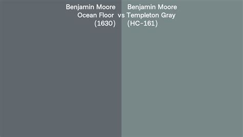 Benjamin Moore Ocean Floor Vs Templeton Gray Side By Side Comparison