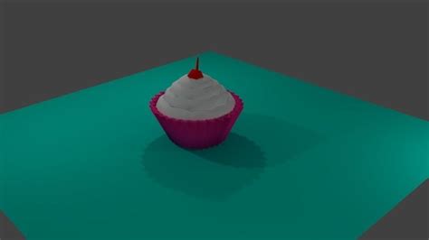 D Model Cupcake Vr Ar Low Poly Cgtrader