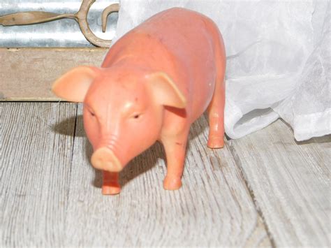 Vintage Rubber Big Pink Pig Vintage Toy Pig Vintage Toy Etsy