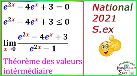 Fonction Exponentielle R Soudre Une Quation Examen National