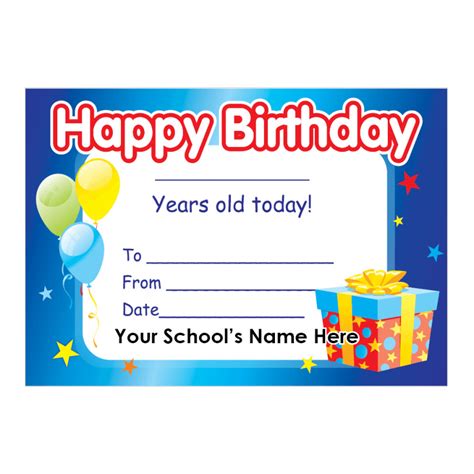 Printable Birthday Certificates For Students