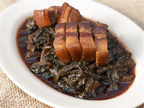 Mei Cai Kou Rou Recipe Steamed Mui Choy With Pork Belly