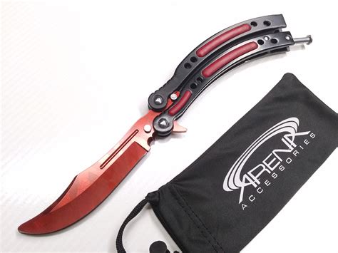 Counter Strike Cs Go Butterfly Knife Balisong Curved Handle