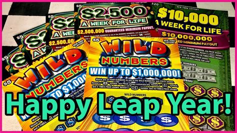 50 New York Lottery Scratch Offs Wild Numbers 10 000 A Week For