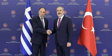 Treffen Von Au Enminister Hakan Fidan Mit Dem Griechischen