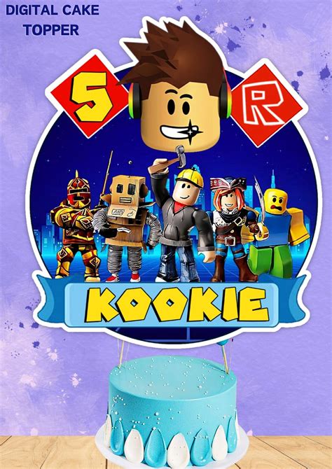 Roblox Cake Topper Roblox Game Printable Digital Cake Topper Roblox Digital Cake Topper