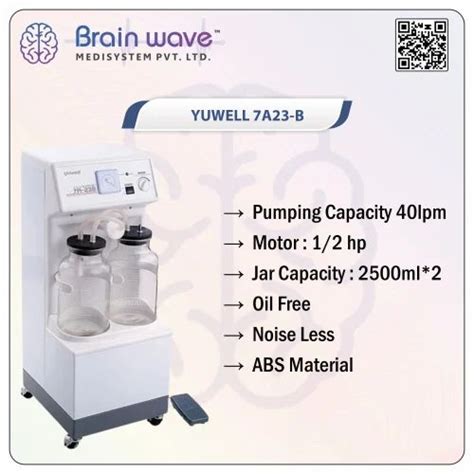 ABS Automatic Yuwell Suction Machine 7a 23 B At Rs 18500 In Surat ID