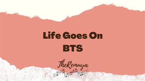 Life Goes On Bts 방탄소년단 Easy Lyrics Video Youtube