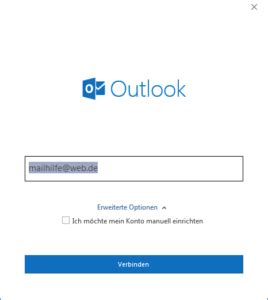 Web De Freemail Login Mit Outlook Per Ssl Verwalten Outlook