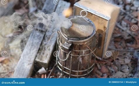 Apiculture Beekeeping Equipment Bee Smoker Fuel Stock Photo Image Of