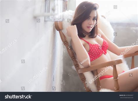 Sexy Beautiful Asian Woman Red Lingerie Stock Photo 623963957 Shutterstock