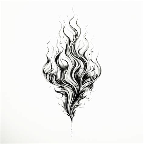 Premium AI Image | illustration of fire tattoo on white background ...