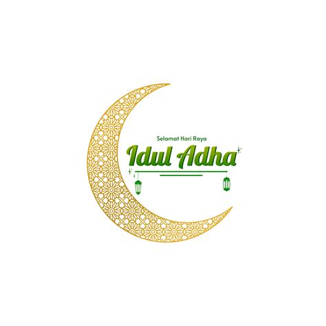 Gambar Desain Huruf Selamat Hari Raya Idul Adha Dengan Elemen Bulan