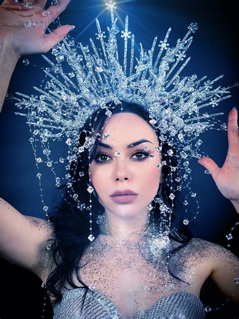 Snow Crystal Crown Woodland Crown Christmas Halo Crown Ice Queen