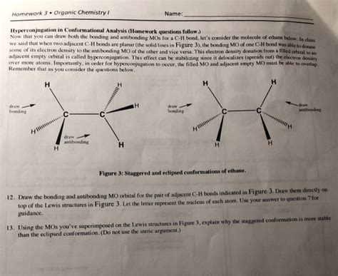 Solved Homework Organic Chemistry Name Hyperconjugation Chegg