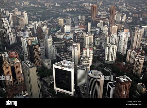 Aerial View Over Kuala Lumpur From Kl Tower Observation Deck In Kuala