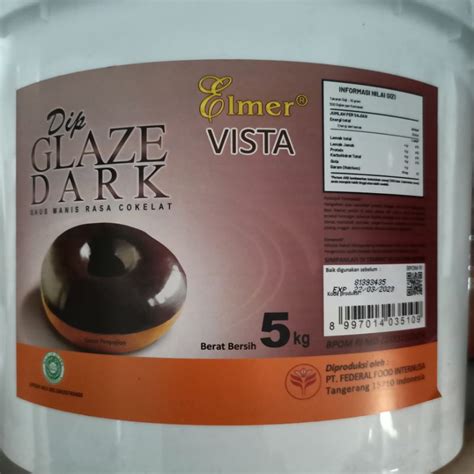 Jual Dip Glaze Elmer Dark Chocolate Repack 500 Gr 250 Gr Topping