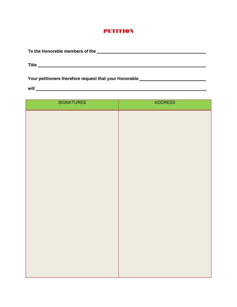 Petition Templates How To Write Petition Guide