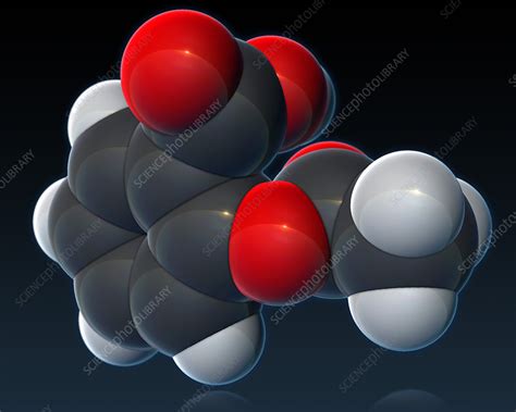 Aspirin, Molecular Model, illustration - Stock Image - F031/7665 ...