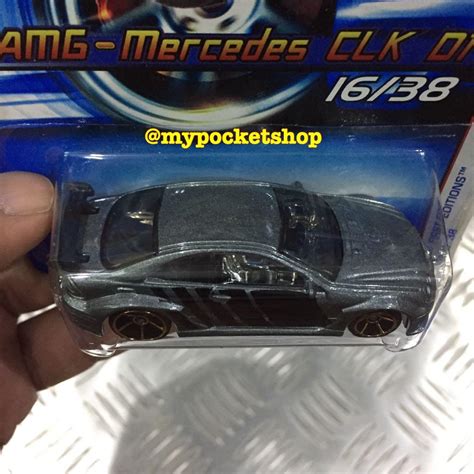 Hot Wheels AMG MERCEDES CLK DTM Metalflake Grey Stripes W FTE Wheels Hotwheels First