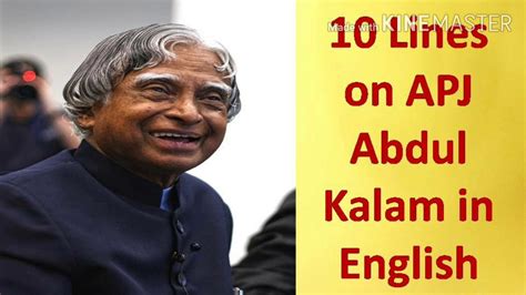 10 Lines On Apj Abdul Kalam In English Few Lines On Apj Abdul Kalam