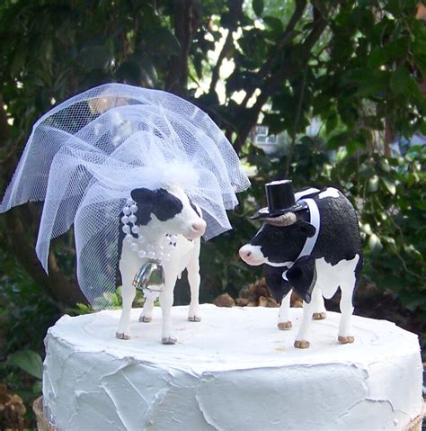 Cow Cake Topper Farm Holstein Cow Barn Wedding Cake Etsy