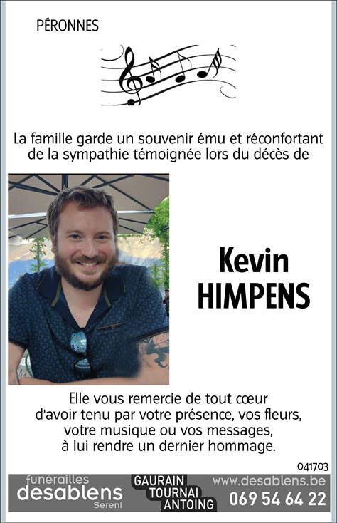 Kevin HIMPENS 01 01 2023 Avis nécrologique lavenir net