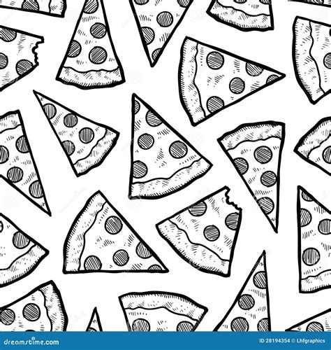 Seamless Pizza Slice Vector Background Stock Vector Image 28194354