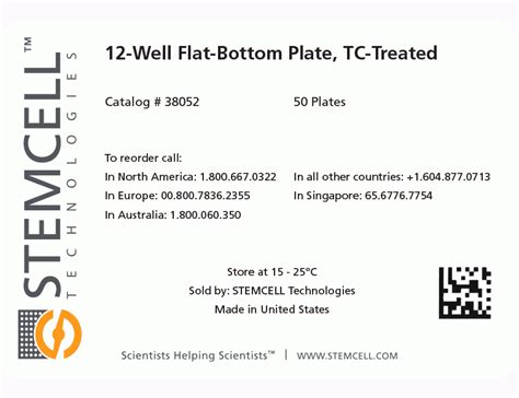 Well Flat Bottom Plate Tissue Culture Treated