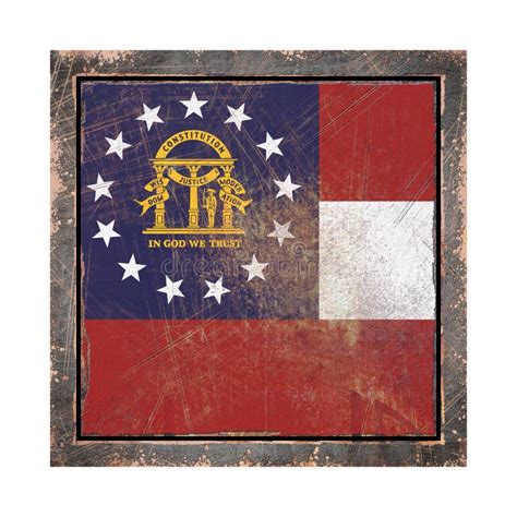 Old Georgia flag stock illustration. Illustration of american - 110051444