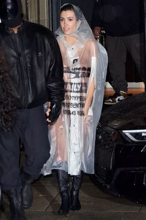 Kanye Wests Wife Bianca Censori Goes Totally Naked In Completely See Through Rain Coat Daily Star