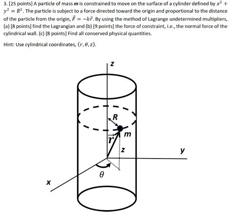 Solved A Particle Of Mass M Is Constrained To Move On The Chegg