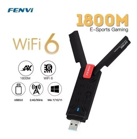 Adaptador Wifi 6 Usb 30 1800mbps Dual Band 24g 5ghz Fenvi