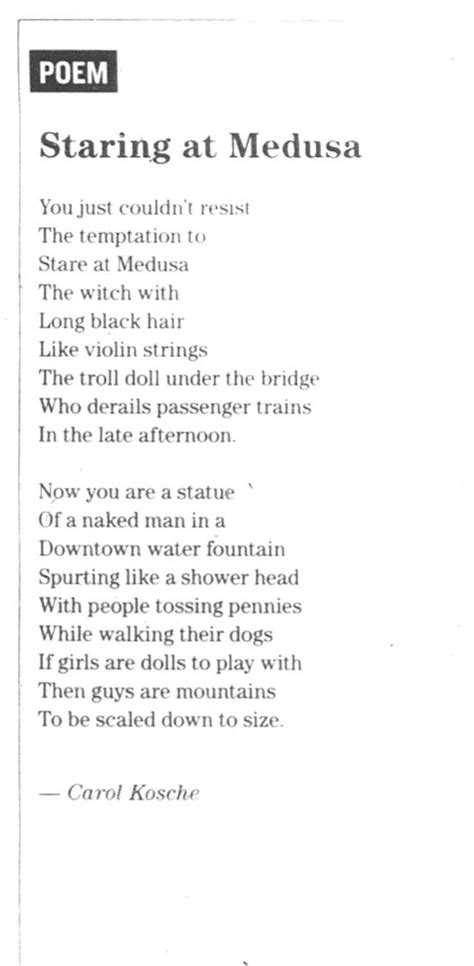 Poem: Staring at Medusa | October 12, 2011 | Real Change