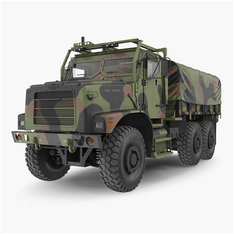 Cargo Truck Oshkosh Mtvr Mk With Tent D Model Max Obj Ma