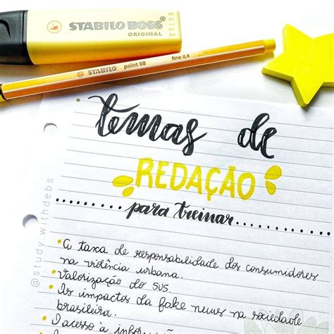 Temas De Redação Para Treinar Com Textos Motivadores