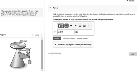 SOLVED Part A The Assembly Consists Of A 3 Kg Pulley A And 10 Kg